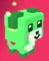 Pixel Pup, a bright green pixel-style puppy.