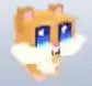 Orange and white Cheddar Hamster with blue eyes.