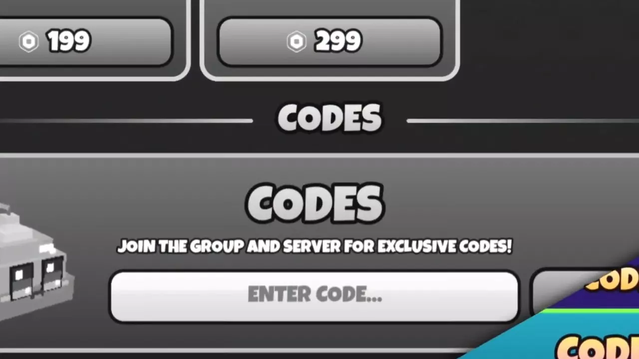 Enter a code in the ENTER CODE... field.