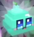 Turquoise Puddle Slime with large blue eyes and a small green sprout.