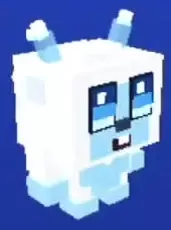 White Blizzard Yeti with pale blue horns and feet.