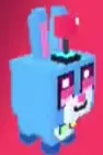 Joystick Bunny, a blue arcade-themed rabbit with tall ears.