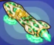 Gold and mint Patron Board with ornate trim and green hover effects.