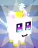 White Nova Unicorn with purple eyes and colorful head details.