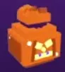 Orange Halloween Bag with a glowing jack-o'-lantern face.