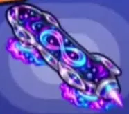 Purple and blue Infinity Board with glowing rings and cosmic details.