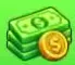 Green banknotes with a gold coin representing Cash.