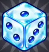 Icy-blue Diamond Die with glowing blue edges and blue pips.